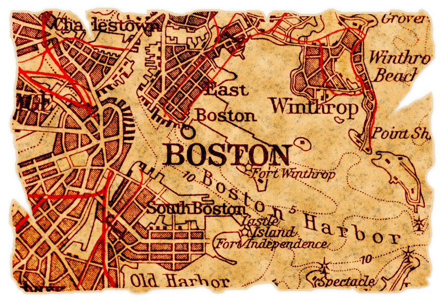 Boston old map