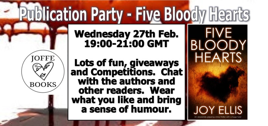 BANNER - LAUNCH PARTY - Five Bloody Hearts